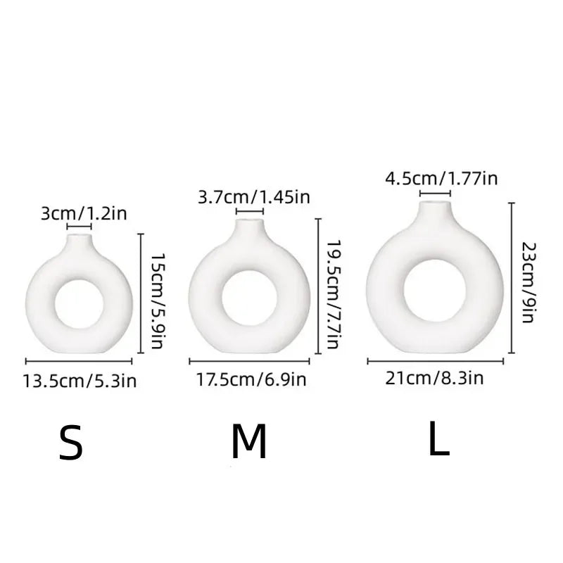 Minimalist Donut-Shaped Vase