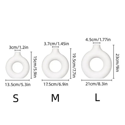 Minimalist Donut-Shaped Vase