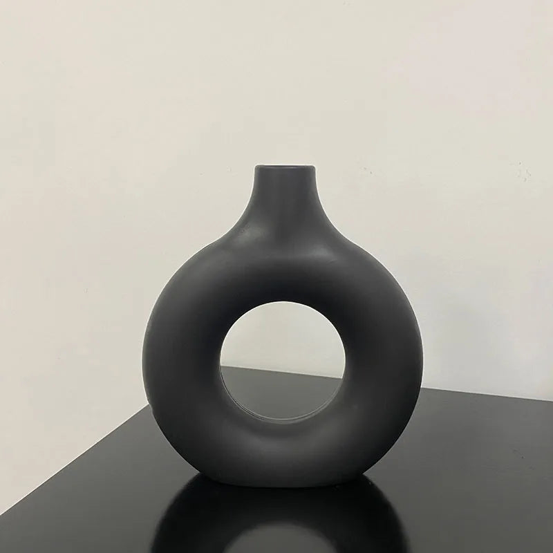 Minimalist Donut-Shaped Vase