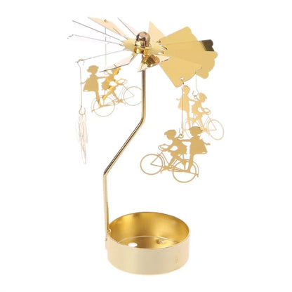 Gold Rotating Metal Candle Holder – Elegant Party & Wedding Decor