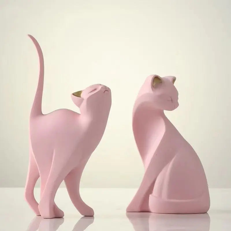 Resin Couples Cat Statues