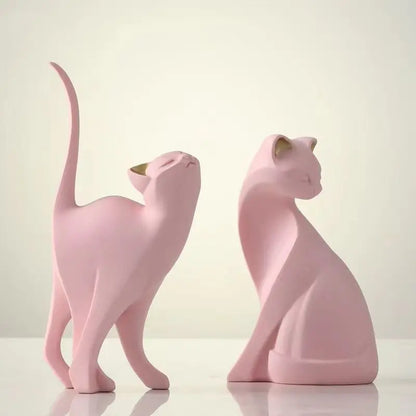 Resin Couples Cat Statues