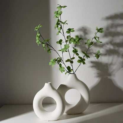 Minimalist Donut-Shaped Vase