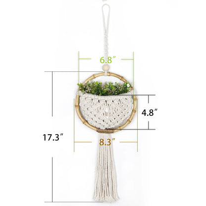 Nordic Boho Macrame Wall Hanging – Round Geometric Tapestry for Home and Dorm Decor