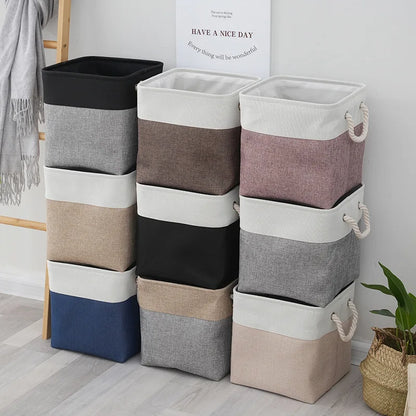 Home Supplies Sundries Sorting Basket Folding Linen Organizer Box