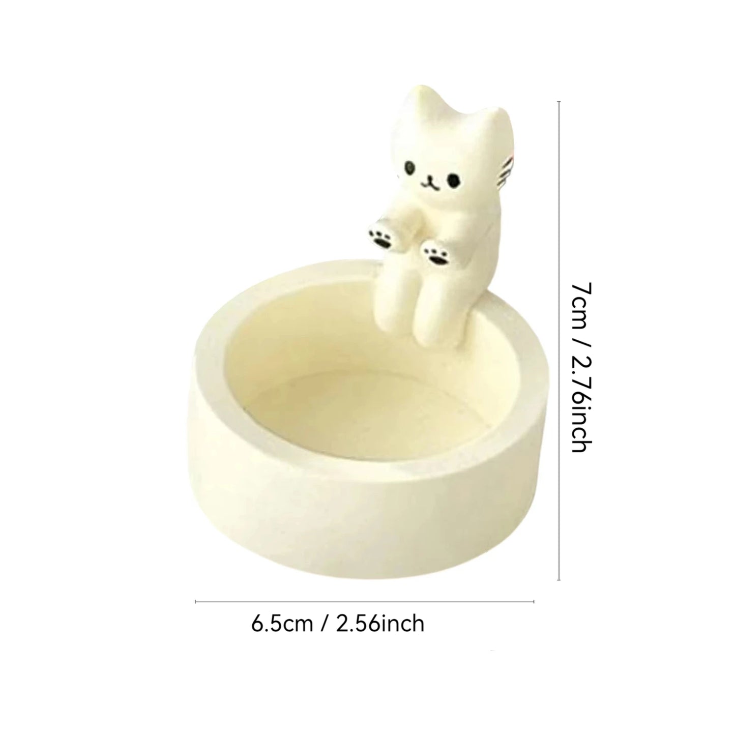 Kitten Candle Holder - Cute Cat Candlestick for Aromatherapy