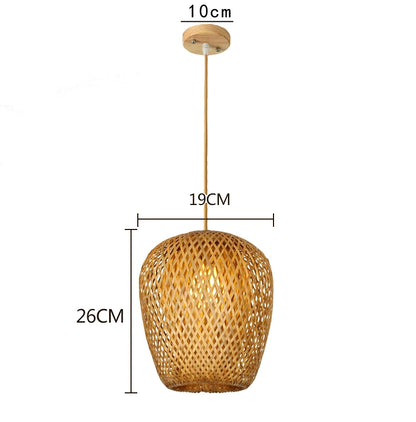 Hand Knitted Chinese Style Bamboo Pendant Lamp