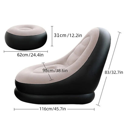 Inflatable Lazy Sofa Chair – Foldable Lounge Seating