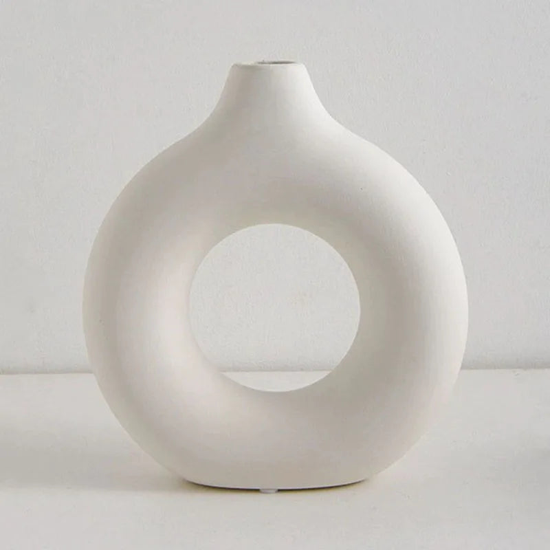 Minimalist Donut-Shaped Vase