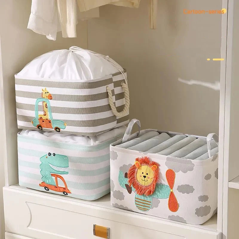 Folding Storage Basket Linen Storage Organizer