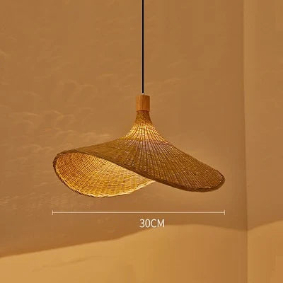 Hand Knitted Chinese Style Bamboo Pendant Lamp