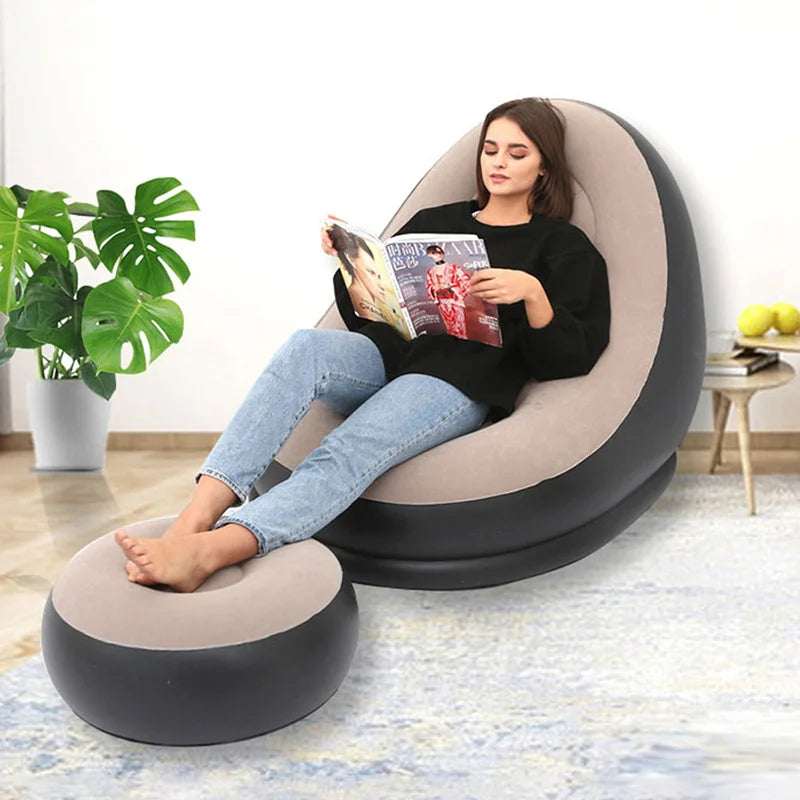 Inflatable Lazy Sofa Chair – Foldable Lounge Seating