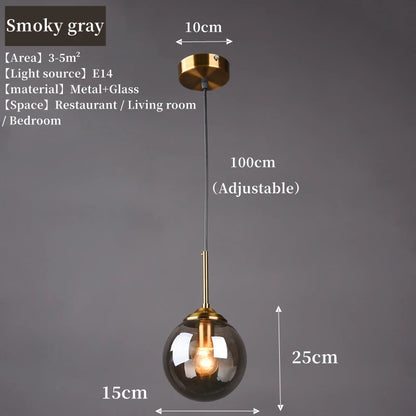 Modern Luxury Metal Chandelier – Nordic LED Glass Pendant Lamp