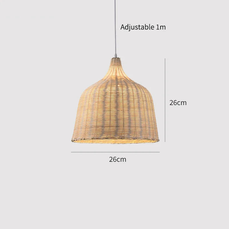 Hand Knitted Chinese Style Bamboo Pendant Lamp