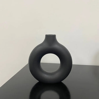 Minimalist Donut-Shaped Vase