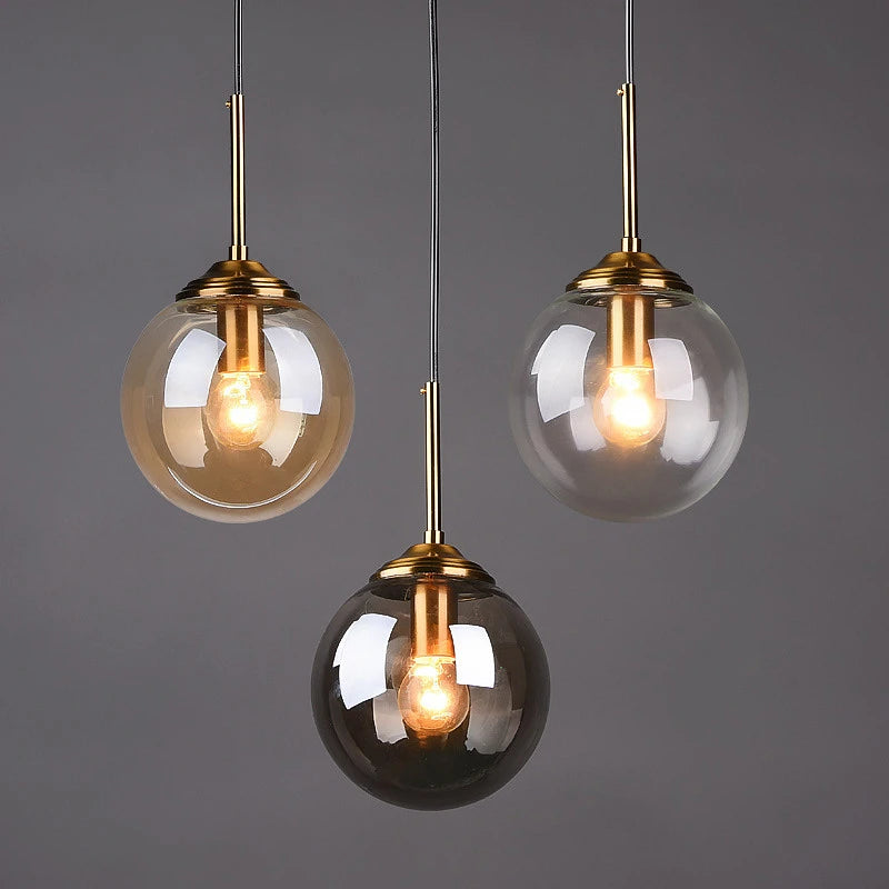 Modern Luxury Metal Chandelier – Nordic LED Glass Pendant Lamp