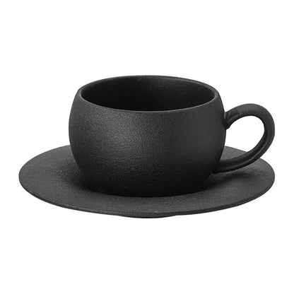 Japanese-Style Ceramic Mug & Saucer Set