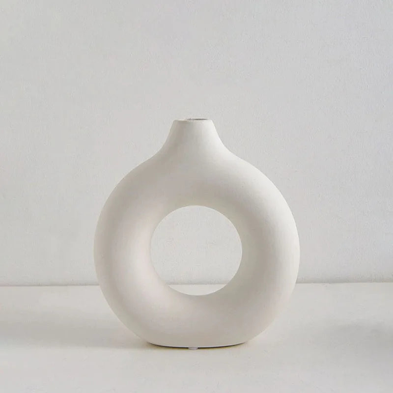 Minimalist Donut-Shaped Vase