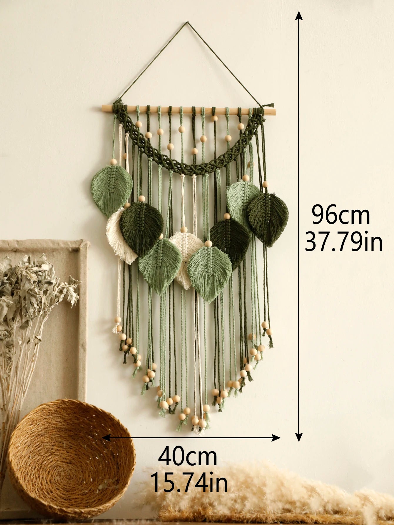 Leaf Macrame Wall Hanging Tapestry – A Chic Boho Touch for Your Home