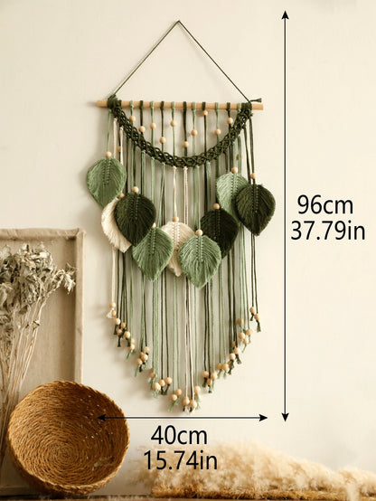 Leaf Macrame Wall Hanging Tapestry – A Chic Boho Touch for Your Home