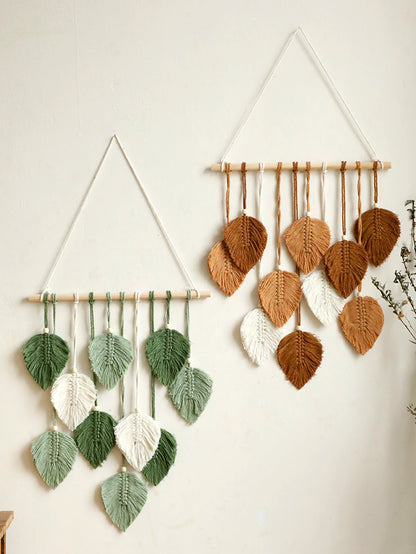 Leaf Macrame Wall Hanging Tapestry – A Chic Boho Touch for Your Home