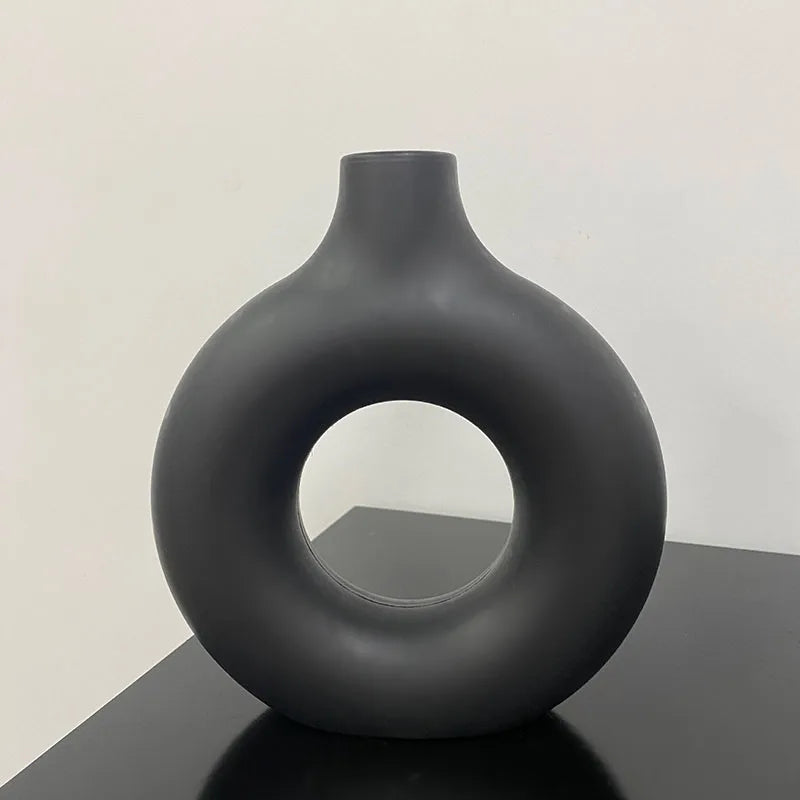 Minimalist Donut-Shaped Vase