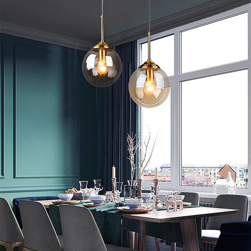 Modern Luxury Metal Chandelier – Nordic LED Glass Pendant Lamp