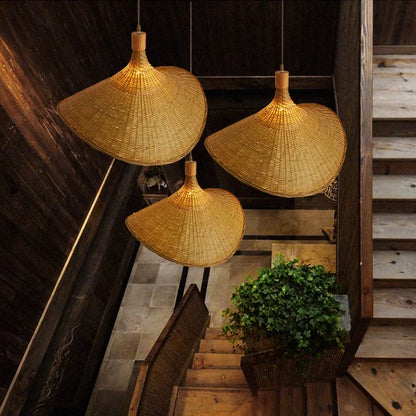 Hand Knitted Chinese Style Bamboo Pendant Lamp