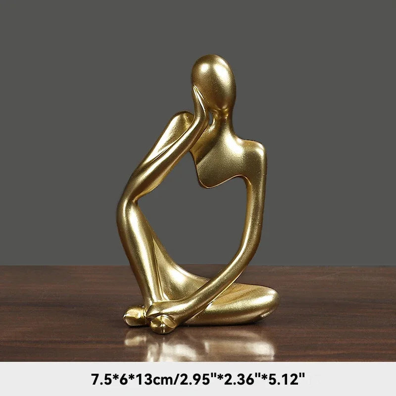 Sand Color The Thinker Abstract Statues