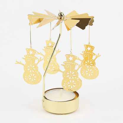 Gold Rotating Metal Candle Holder – Elegant Party & Wedding Decor