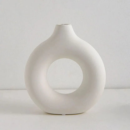 Minimalist Donut-Shaped Vase