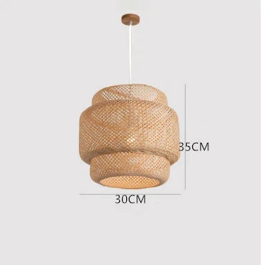 Hand Knitted Chinese Style Bamboo Pendant Lamp