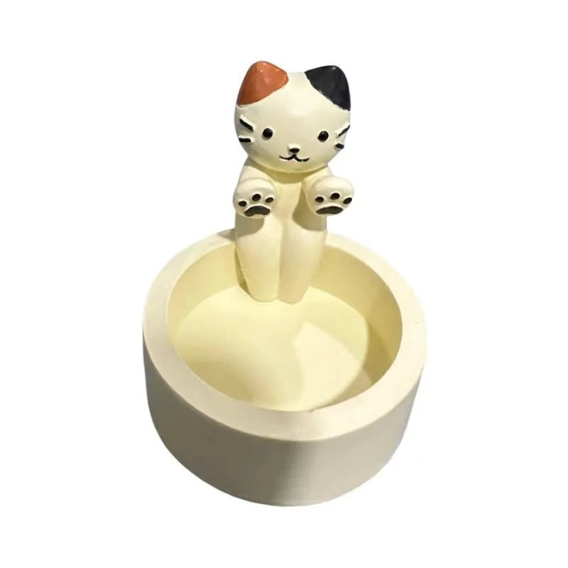 Kitten Candle Holder - Cute Cat Candlestick for Aromatherapy